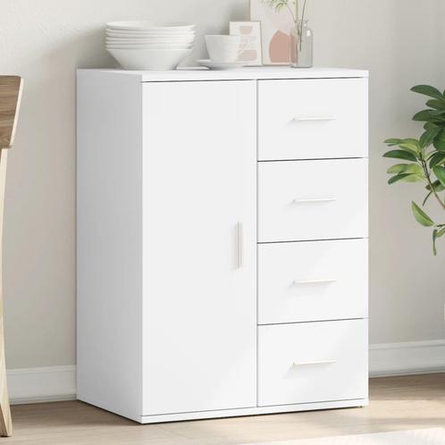 vidaXL Dressoir 59x39x80 cm bewerkt hout wit, Huis en Inrichting, Kasten | Dressoirs, Nieuw, Verzenden