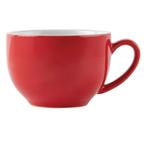 Cappuccinokopjes | CAFÉ | Keramiek | Rood | 34cl | 12 Stuks, Verzenden, Nieuw in verpakking