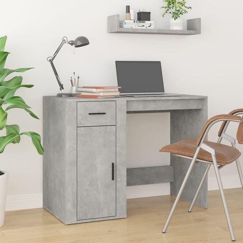 vidaXL Bureau 100x49x75 cm bewerkt hout betongrijs, Huis en Inrichting, Bureaus, Nieuw, Verzenden