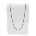 Roségouden gourmetschakel ketting | 62 cm, Handtassen en Accessoires, Kettingen, Ophalen of Verzenden, Gebruikt, Overige kleuren