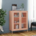 vidaXL Opbergkast 80x35x101,5 cm staal roze, Huis en Inrichting, Kasten | Overige, Verzenden, Nieuw