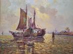 Carol Spree (1907-?) - Fischerboote im Hafen vor