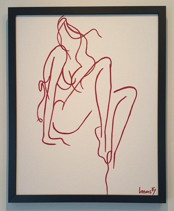 Liesens - Shill Girls ( handpainted on canvas) Lot van 2, Antiek en Kunst, Kunst | Schilderijen | Modern