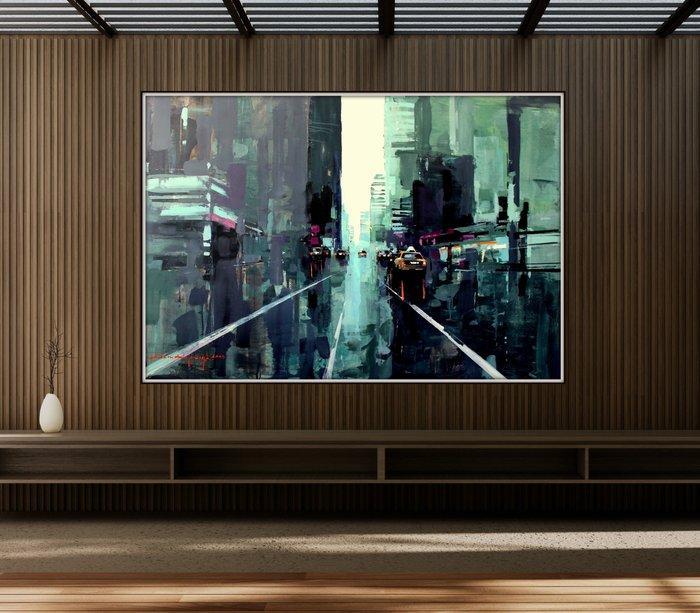 Adam Wajerczyk - New York street XL, Antiek en Kunst, Kunst | Schilderijen | Modern