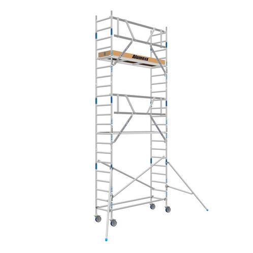 Basic rolsteiger 75 x 7,2m WH AGS-voorloopleuning, Bricolage & Construction, Échafaudages, Envoi