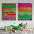 Giogia fl - Pack of 2 Paintings.N°6 XL (50x61cm each) Frame