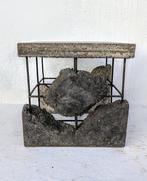 Wallavibe - D.B - Bijzettafel - Mini zwarte kubus tafel -