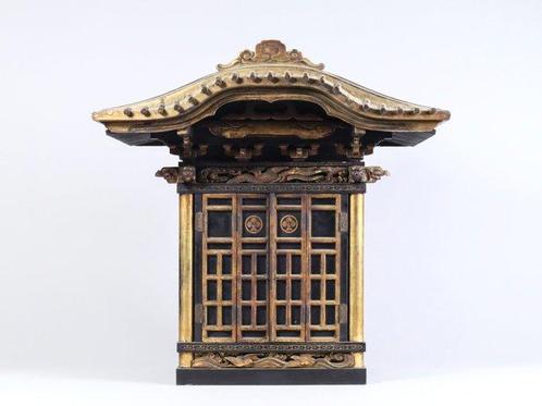 Statue de Tenjin (Sugawara no Michizane) dans larmoire, Antiek en Kunst, Antiek | Overige Antiek