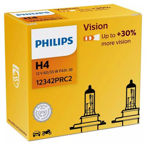 Philips H4 Vision 60/55W 12V 12342PRC2 Autolampen, Autos : Pièces & Accessoires, Éclairage, Enlèvement ou Envoi