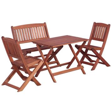vidaXL 4-delige Tuinset voor kinderen massief eucalyptushout, Tuin en Terras, Verzenden, Nieuw, Tuinset