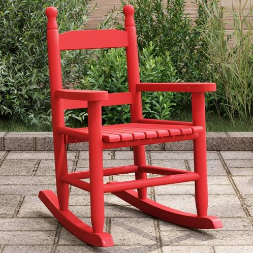 vidaXL Schommelstoel voor kinderen massief populierenhout, Huis en Inrichting, Stoelen, Nieuw, Verzenden