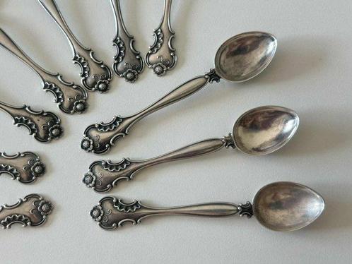 Koffielepel (10) - .830 zilver - Set van 10 mocha lepels, Antiek en Kunst, Antiek | Zilver en Goud