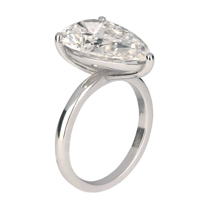 Zonder Minimumprijs - Verlovingsring - 14 karaat Witgoud -, Handtassen en Accessoires, Antieke sieraden