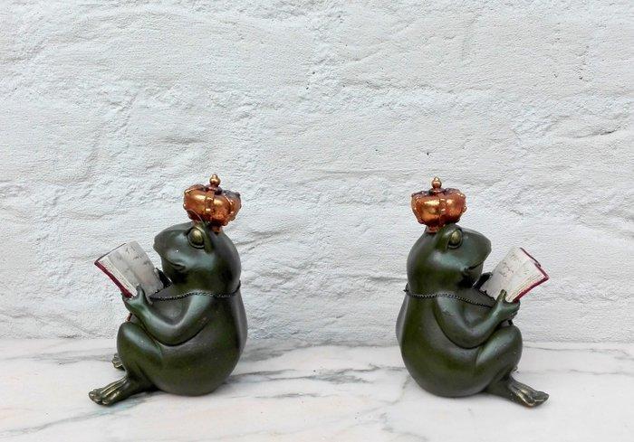 Serre-livres - Résine - Royal Grenouilles, Antiek en Kunst, Kunst | Designobjecten