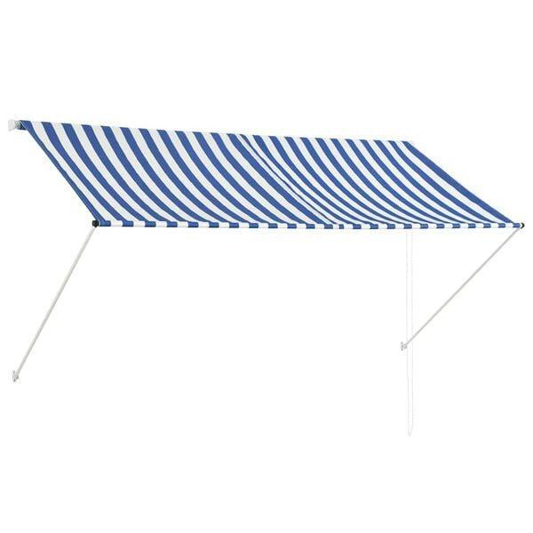Blauw-Witte Luifel 250cm | Retour Deal | Tuinschnappchen!, Tuin en Terras, Zonneschermen, 250 cm tot 450 cm, Nieuw, Uitvalscherm