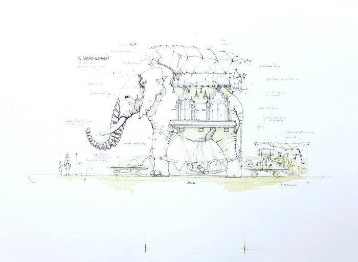 Francois Delaroziere (1963) - Léléphant, Antiek en Kunst, Antiek | Overige Antiek