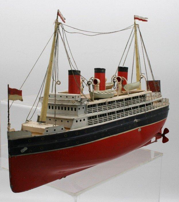 Vermutlich von Bing - passagiersschip - Opwindbaar blikken, Antiek en Kunst, Antiek | Speelgoed