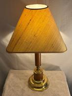 Sölken Leuchten - Lampe de table - Laiton, Bois, Textile, Maison & Meubles