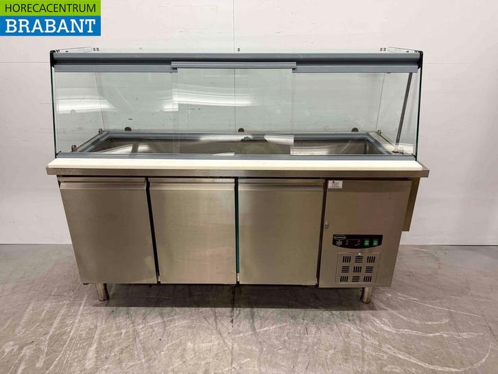 RVS Combisteel Saladette 3 Deuren 179,5 cm 230V Horeca, Zakelijke goederen, Horeca | Keukenapparatuur, Ophalen of Verzenden