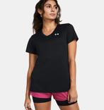 UA Womens Tech V-Neck Short Sleeve-Black--White - Maat SM, Maat 38/40 (M), Wit, Nieuw, Ophalen of Verzenden