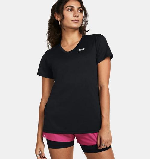 UA Womens Tech V-Neck Short Sleeve-Black--White - Maat SM, Vêtements | Femmes, Tops, Enlèvement ou Envoi