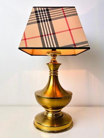Tafellamp - Vintage Burberry stijl lamp - Messing