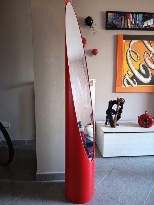 Vloerspiegel- Lipstick - Glas, pvc, Antiek en Kunst, Antiek | Meubels | Stoelen en Sofa's