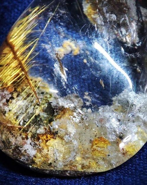 Cristal de quartz fantôme rutilé or incroyable Échantillon –, Verzamelen, Mineralen en Fossielen
