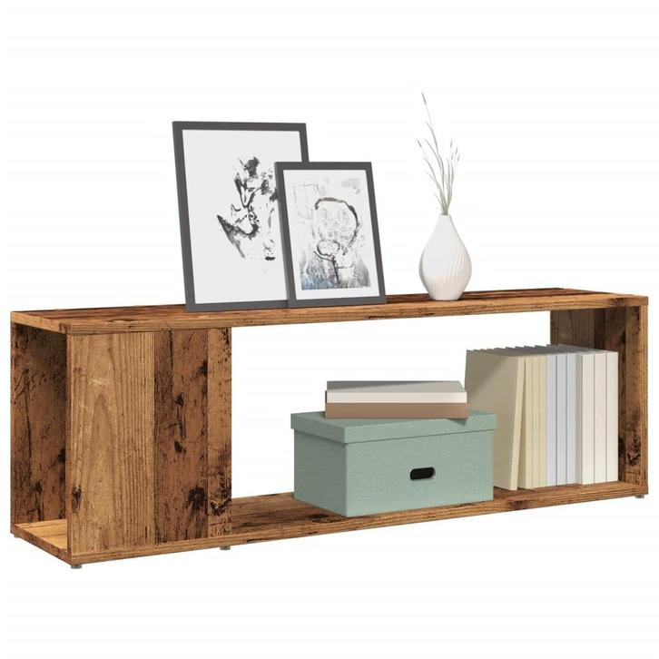 vidaXL Tv-meubel 100x24x32 cm bewerkt hout oud houtkleurig, Huis en Inrichting, Kasten | Boekenkasten, Nieuw, Verzenden