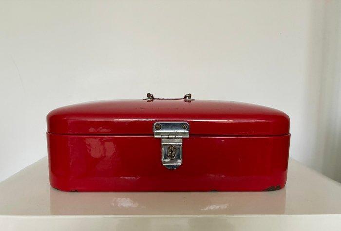 Keukencontainer - Staal, Emaille, Chroom - emaille, Antiek en Kunst, Antiek | Keukengerei