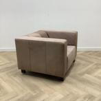 fauteuil (hxbxd) 67x103x87 cm, taupe - bruin leer, Huis en Inrichting, Fauteuils, Gebruikt