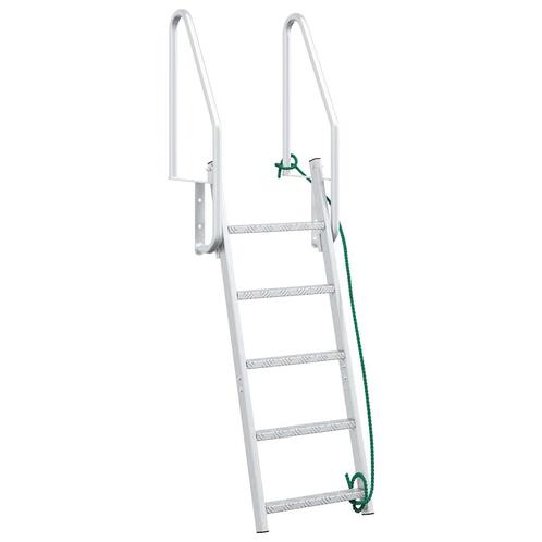 vidaXL Docktrap Anders Zilver Aluminium, Watersport en Boten, Bootonderdelen, Nieuw, Verzenden