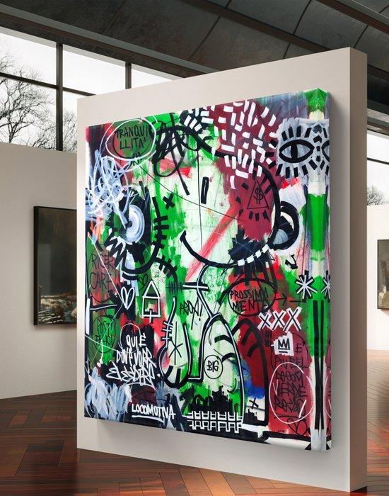 LACRISS (1990) - SNOOPY + LOCOMOTIVA + XL, Antiek en Kunst, Kunst | Schilderijen | Modern