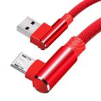 DrPhone D9 Micro USB Dubbele 90° Haakse Nylon Gevlochten, Informatique & Logiciels, Pc & Câble réseau, Verzenden