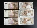 Pays-Bas - 6 x 100 Gulden 1977-1992, Timbres & Monnaies