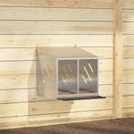 vidaXL Kippennestkast met 2 vakken gegalvaniseerd metaal, Dieren en Toebehoren, Knaagdieren en Konijnen | Hokken en Kooien, Verzenden