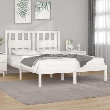 vidaXL Bedframe massief grenenhout wit 180x200 cm, Huis en Inrichting, Slaapkamer | Bedden, Verzenden, Nieuw