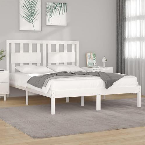 vidaXL Bedframe massief grenenhout wit 180x200 cm, Huis en Inrichting, Slaapkamer | Bedden, Nieuw, Verzenden