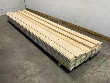 Veiling - 25x Vuren blokhutprofiel mes- en groef 420x14,5x4,, Doe-het-zelf en Bouw, Hout en Planken, Nieuw