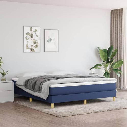 vidaXL Bedframe zonder matras stof blauw 160x200 cm, Maison & Meubles, Chambre à coucher | Lits, Envoi