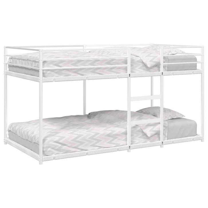 vidaXL Stapelbed zonder matras 80x200 cm staal wit, Maison & Meubles, Chambre à coucher | Lits, Envoi