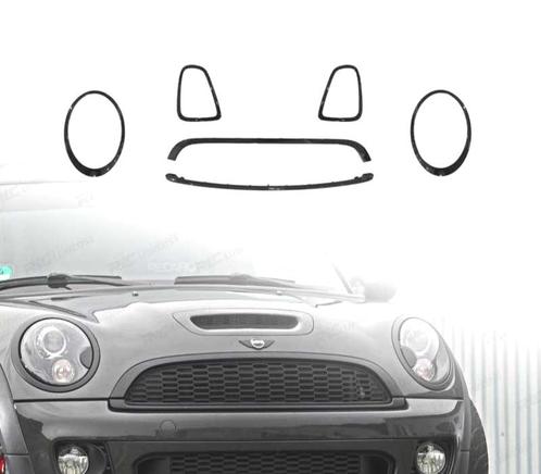 CONTOURS PHARES CALANDRE MINI R56 R57 R58 07-13 JCW LOOK NOI, Auto-onderdelen, Carrosserie, Verzenden