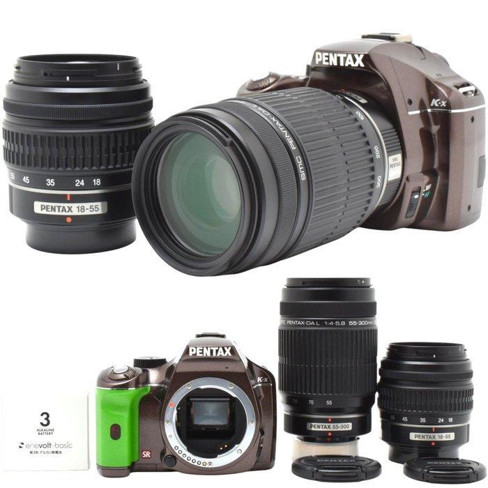 Pentax K-x + SMC DA L 3.5-5.6/18-55mm AL + 4-5.8/55-300mm, Audio, Tv en Foto, Fotocamera's Digitaal