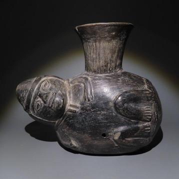 Chimú, Peru Terracotta Schip met gevangene. ca. 1000 - 1470, Collections, Minéraux & Fossiles