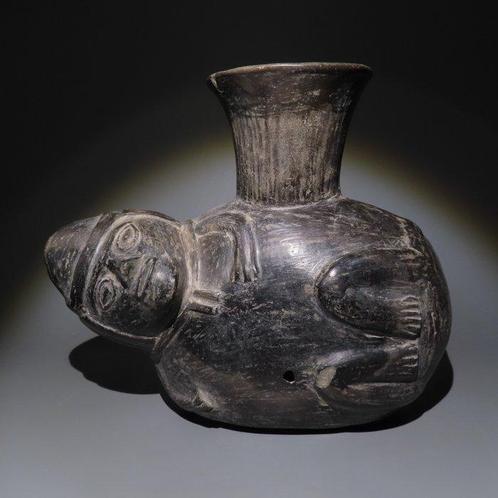 Chimú, Peru Terracotta Schip met gevangene. ca. 1000 - 1470, Verzamelen, Mineralen en Fossielen