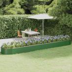 vidaXL Plantenbak 507x100x36 cm gegalvaniseerd staal groen, Tuin en Terras, Bloempotten, Verzenden, Nieuw