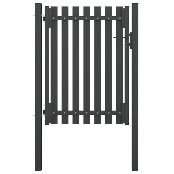 Stalen Tuinpoort 1x1,7m Antraciet | Tweede Kansje, Tuin en Terras, Tuinhekken en Hekwerk, Met poort, Nieuw, IJzer, Tuinhek, Verzenden