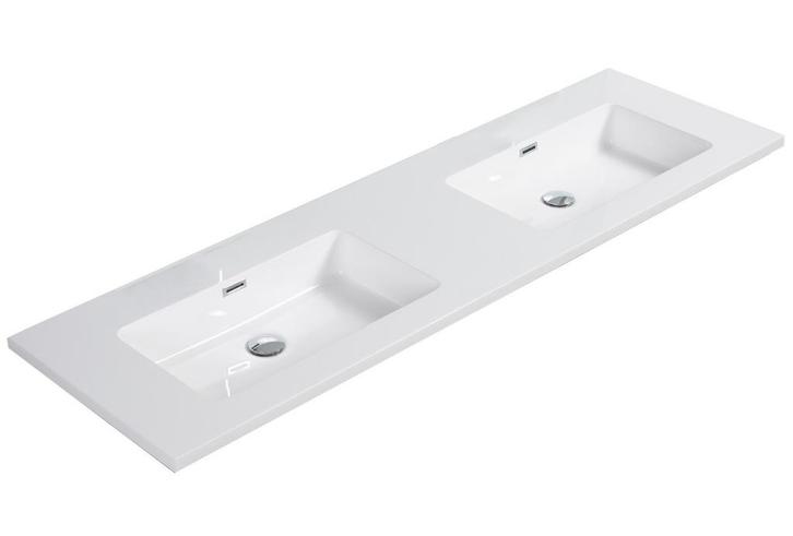 Badplaats Wastafel Angela 160 x 48 cm - Wit - Wasbak, Huis en Inrichting, Badkamer | Badkamermeubels, Nieuw, Verzenden