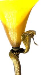 Daum / Edgar Brandt - Lampe de table - Bronze doré, Antiquités & Art