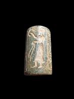 Ancient Mesopotamia. Old Babylonian , Green Stone , Rare, Antiek en Kunst